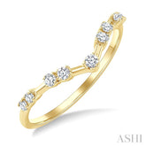 1/5 Ctw Chevron Spaced Round Cut Diamond Fashion Band in 14K Yellow Gold