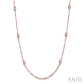 1/5 Ctw Round Cut Diamond Fashion Necklace in 14K Rose Gold