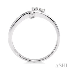 1/10 Ctw Round Cut Diamond Ring in 10K White Gold