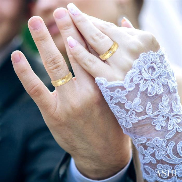 1/6 Ctw Princess Cut Diamond Duos Ring Set in 14K Yellow Gold