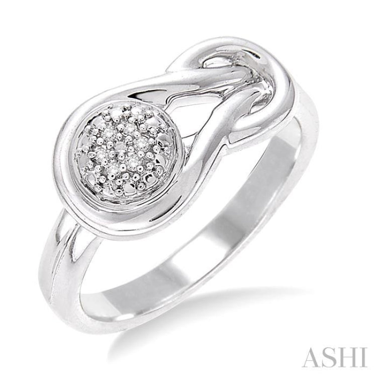 1/50 Ctw Round Cut Diamond Fashion Ring in Sterling Silver