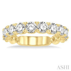 2 Ctw Lattice Round Cut Diamond Wedding Band in 14K Yellow Gold