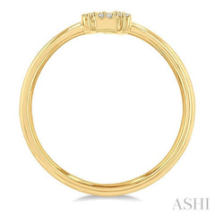 1/20 Ctw Initial 'A' Round Cut Diamond Fashion Ring in 10K Yellow Gold