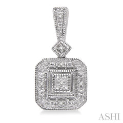 1/20 Ctw Round Cut Diamond Vintage Earrings in Sterling Silver