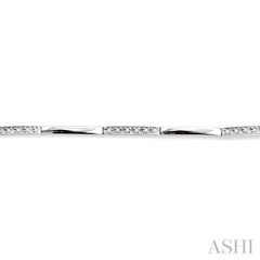 1/4 Ctw Single Cut Diamond Bracelet in 10K White Gold