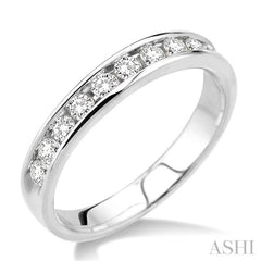 1/2 ctw Round Cut Diamond Wedding Band in 14K White Gold