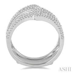 1.00 ctw Round Cut Diamond Insert Ring in 14K White Gold