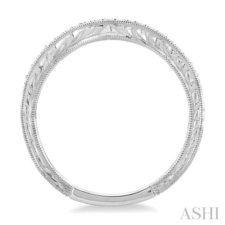 1/6 Ctw Round Cut Diamond Wedding Band in 14K White Gold