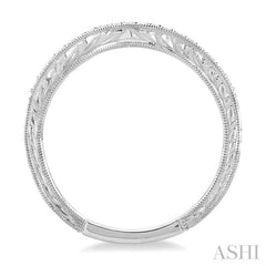 1/6 Ctw Round Cut Diamond Wedding Band in 14K White Gold