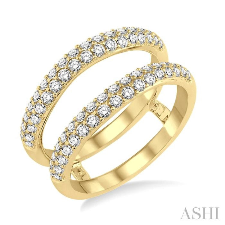 1.00 ctw Round Cut Diamond Insert Ring in 14K Yellow Gold