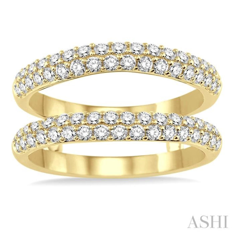 1.00 ctw Round Cut Diamond Insert Ring in 14K Yellow Gold