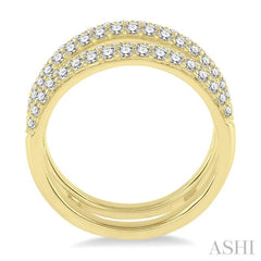 1.00 ctw Round Cut Diamond Insert Ring in 14K Yellow Gold