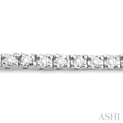 1.00 ctw Square Shape Round Cut Diamond Tennis Bracelet in 14K White Gold