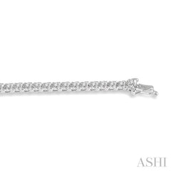 1.00 ctw Round Cut Diamond Tennis Tulip Bracelet in 14K White Gold