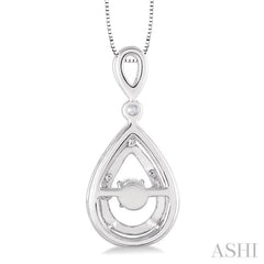 3/8 Ctw Diamond Emotion Pendant in 14K White Gold with Chain