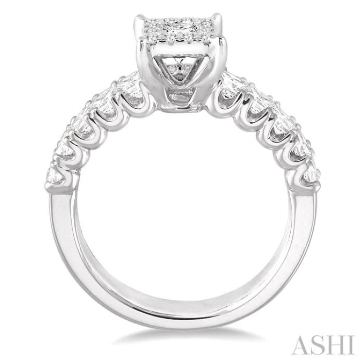 1 Ctw Diamond Lovebright Ring in 14K White Gold