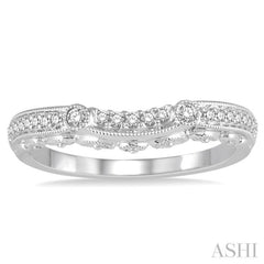 1/6 Ctw Round Diamond Wedding Band in 14K White Gold