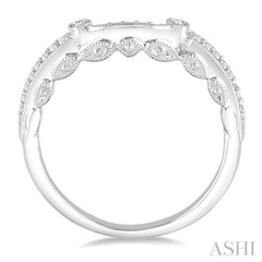 1/6 Ctw Round Diamond Wedding Band in 14K White Gold