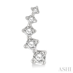 1/10 ctw Round Cut Diamond Petite Fashion Climbers in 14K White Gold