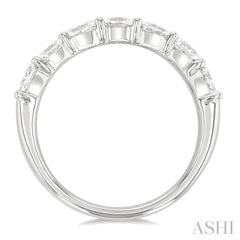 1.00 ctw East-West Oval Cut Diamond Fashion Ring in 14K White Gold