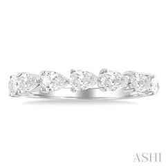 1.00 ctw East-West Pear Shape Diamond Fashion Ring in 14K White Gold