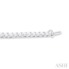 5 1/2 ctw East West Oval Cut Diamond Fashion Tennis bracelet in 14K White Gold