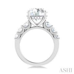 1 1/4 ctw Round Shape Round Cut Diamond Semi Mount Engagement Ring in 14K White Gold