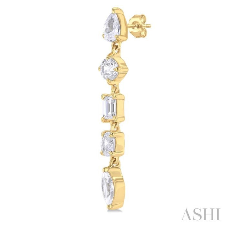 1.00 ctw Mixed Diamond Cut Fashion Earring in 14K Yellow Gold