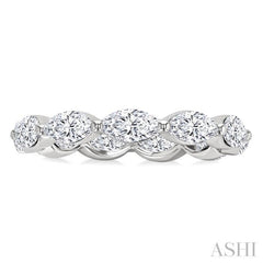 2 Ctw East-West Set Marquise Cut Diamond Eternity Wedding Band in 14K White Gold