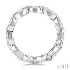 2 Ctw East-West Set Marquise Cut Diamond Eternity Wedding Band in 14K White Gold
